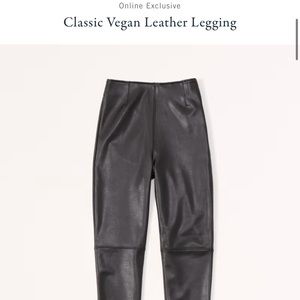 Abercrombie & Fitch Black Vegan Leather Leggings